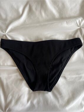 Hollister Ribbed Black Bikini Bottom